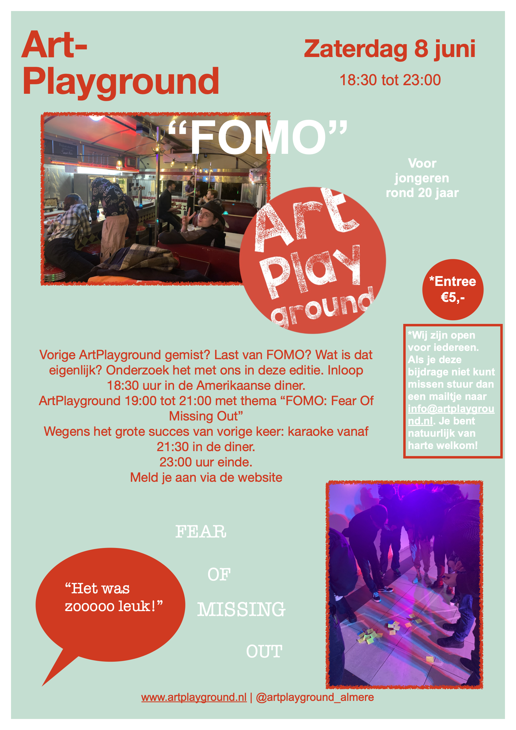 ArtPlayground "FOMO" op zaterdag 8 juni