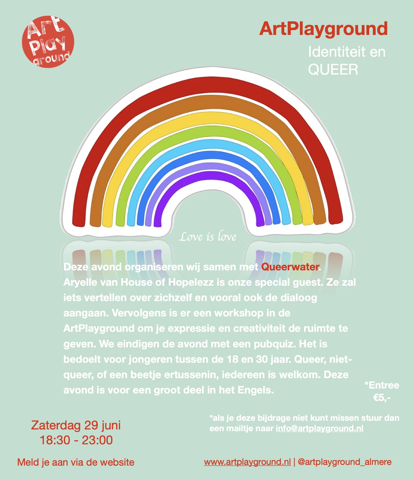 "Identiteit en Queer" op zaterdag 29 juni