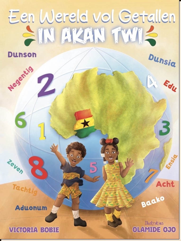 Tellen in Twi - Victoria Bobie, met illustraties van Olamide Ojo - het boek dat centraal staat tijdens Lekker Lezen editie 4